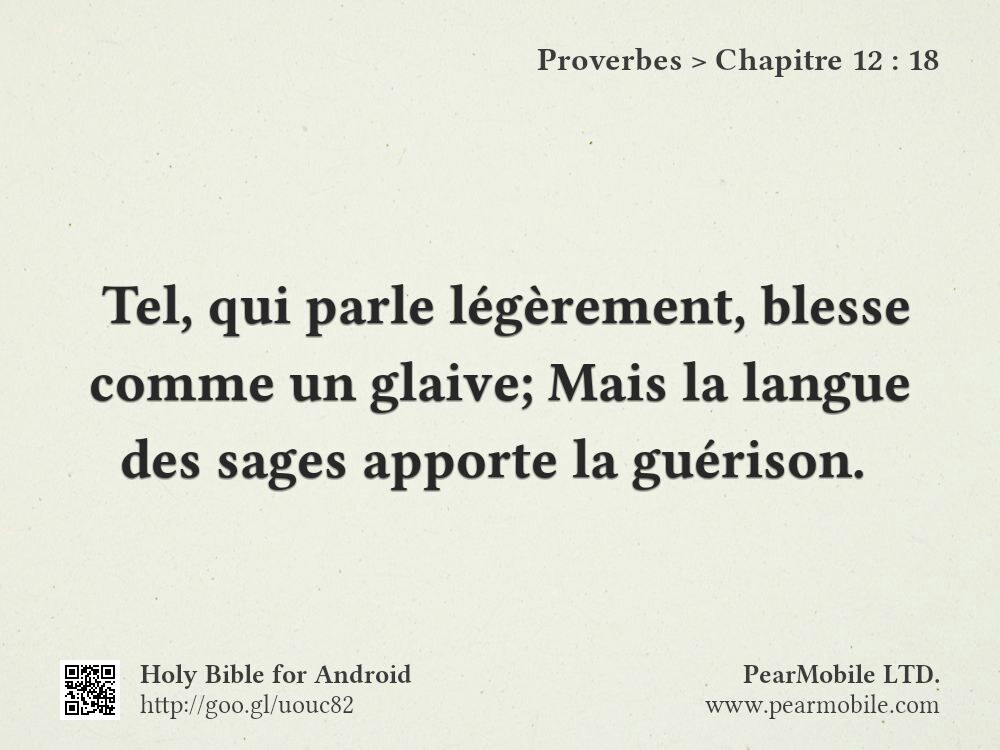 Proverbes, Chapitre 12:18